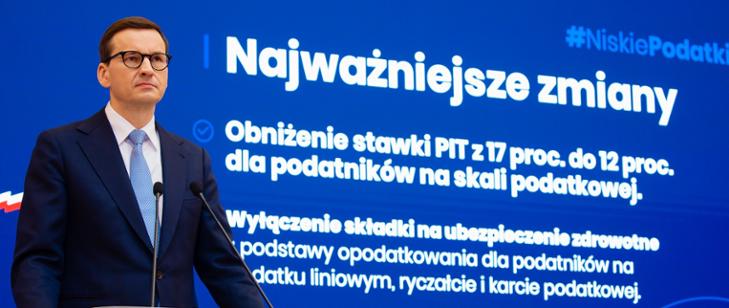 Premier Morawiecki zapowiada obniżkę PIT